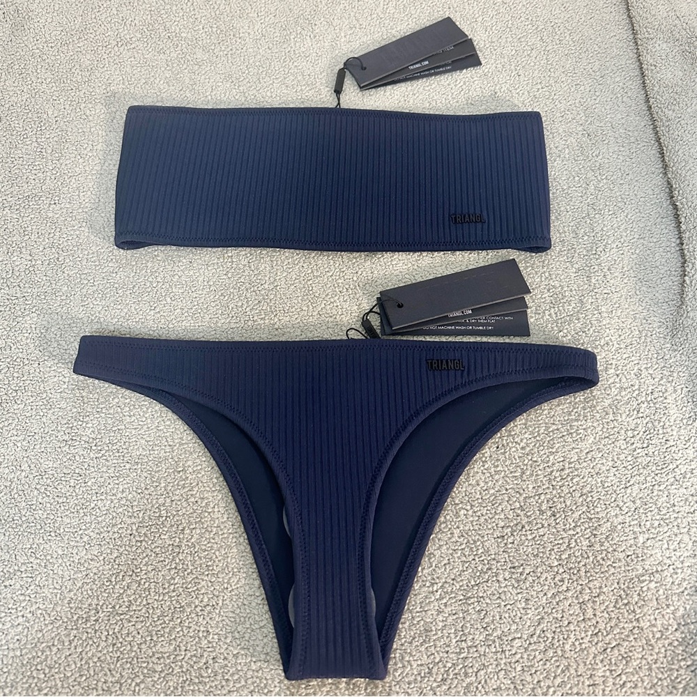 NWT Triangl Strapless Bikini Set
